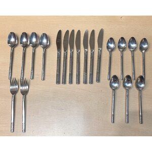 Oxford Hall Stainless Silverware WEAVE Pattern Japan 20pc Replacement Lot